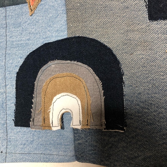 SOLD | RE/DESIGNED | 💫 Reclaimed Denim Flag - Picture 3 of 4